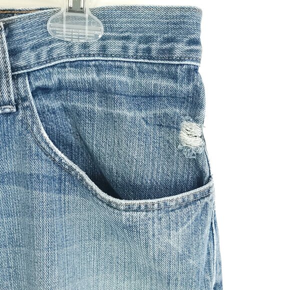 Ariat Jeans Men's 38x32 Blue Fade Low Rise Boot Denim Distressed Destroyed - Picture 4 of 15